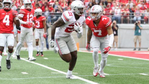 Parris Campbell was one of many Ohio State receivers to have a big day in the 2017 Spring Game