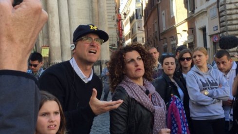 Jim Harbaugh in Rome.