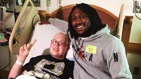 Malik Hooker visited Nationwide Children's Hospital in Pittsburgh today.