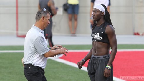 Urban Meyer and Emory Jones