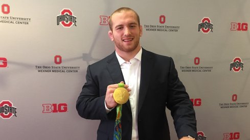 Snyder with his Olympic gold medal.