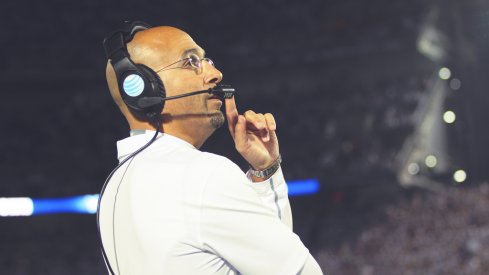 Penn State coach James Franklin on the sidelines at Beaver Stadium. 