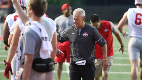 Kerry Coombs was as enthusiastic as ever as Ohio State opened practice on Thursday.