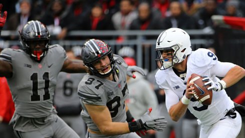 Jaylyn Holmes and Nick Bosa against Penn State