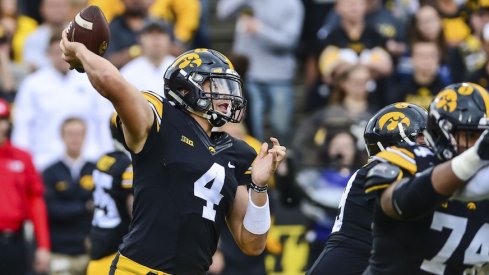 Nathan Stanley (4) and the Iowa Hawkeyes host No. 6 Ohio State on Saturday.