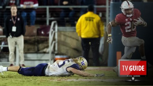 Nov 10, 2017; Stanford, CA, USA; Stanford Cardinal running back Bryce Love (20) runs the ball against the Washington Huskies in the fourth quarter at Stanford Stadium. Mandatory Credit: John Hefti-USA TODAY Sports Mandatory Credit: Steve Mitchell-USA TODAY Sports