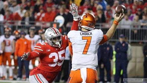 Chris Worley continued his stellar play since returning to an outside linebacker spot.