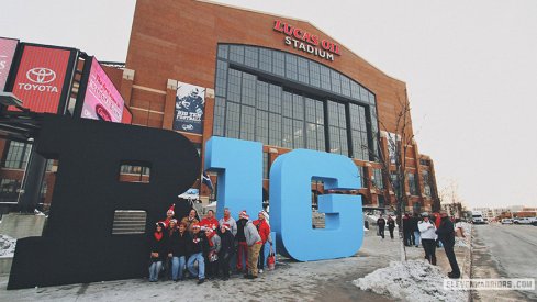 Lucas Oil Stadium in Indianapolis, home of the Big Ten Championship game.