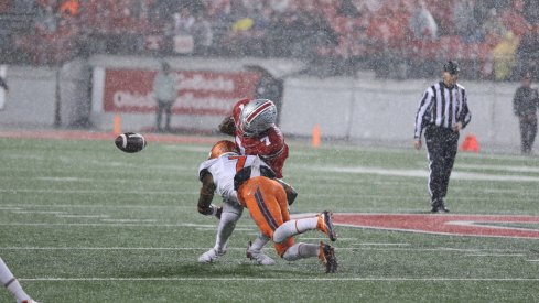 Dwayne Haskins fumbles against Illinois