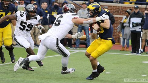 Sam Hubbard posted 2.5 sacks in Ohio State's come-from-behind win over Michigan.