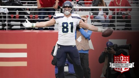 Nick Vannett scored his first NFL touchdown on Sunday.