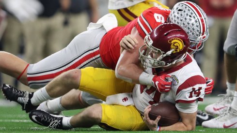 Sam Hubbard sacks Sam Darnold