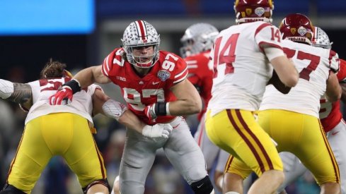 Nick Bosa and his defensive linemates feasted on an overwhelmed USC front to key Ohio State's Cotton Bowl win over the Trojans. (Photo: Matthew Emmons-USA TODAY Sports)