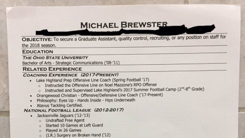 Michael Brewster resume.
