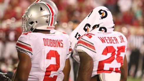 J.K. Dobbins and Mike Weber headline Ohio State's running backs.