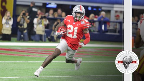 Parris Campbell dashes to the March 5th 2018 Skull Session
