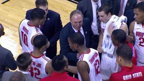 Thad Matta and company against Dayton in the 2014 NCAA Tournament.