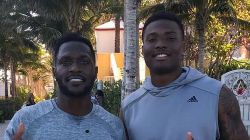 Antonio Brown and Dwayne Haskins