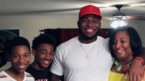 Tyquan Lewis and family at home for the NFL Draft