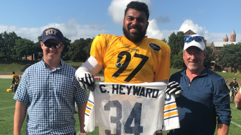 Cameron Heyward given a piece of family history.