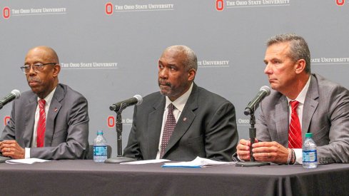 Michael Drake, Gene Smith and Urban Meyer