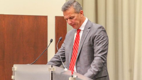 Ohio State announced a three-game suspension for Urban Meyer Tuesday evening.