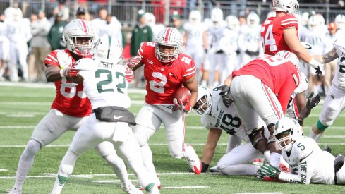 J.K. Dobbins should receive plenty of carries in Ohio State's run-centric offense this fall.