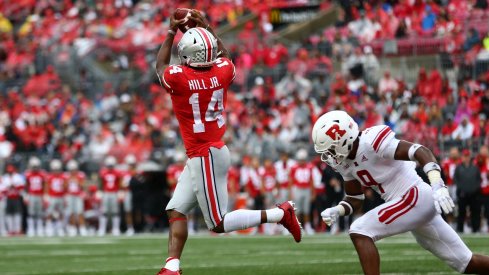 10 Buckeye receivers caught passes in their blowout win over Rutgers.