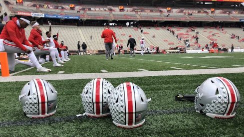 Ohio State quarterbacks' helmets