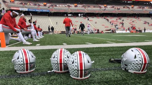 Ohio State quarterbacks' helmets