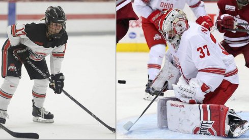 Emma Maltais and Tommy Nappier, sophomore standouts for Buckeye hockey