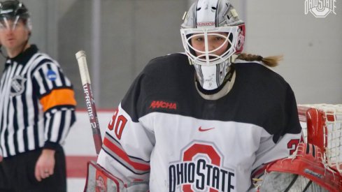 Sophomore goalie Lynsey Wallace made her first appearance in net for the Buckeyes in an exhibition against the Minnesota Whitecaps.