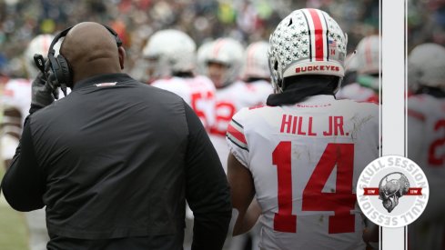 Tony Alford and KJ Hill are roaming the sidelines in today's skull session.