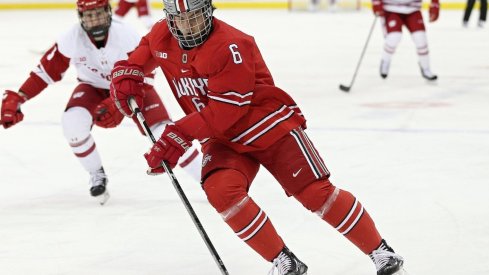 Buckeye senior defenseman Tommy Parran netted his first goal of the season in a 4-1 win over Wisconsin.