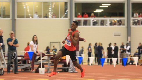 Nick Gray runs the 200m dash in Clemson