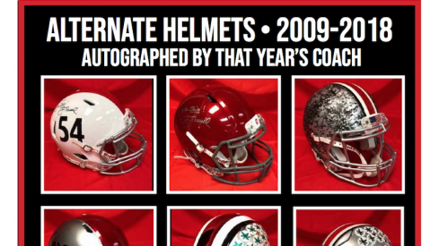 Alternate helmets will be up for auction.