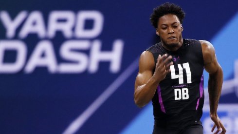 Denzel Ward ran a sub-4.4 second 40-yard dash last season.