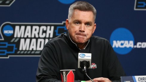 Chris Holtmann reacts to the win.