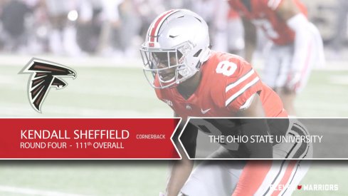 The Atlanta falcons select kendall sheffield