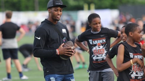 Denzel Ward at his Elite Football Skills Camp at Nordonia High School on Friday.