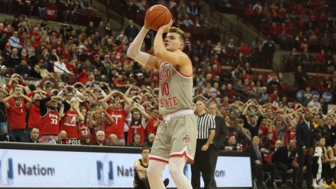 Justin Ahrens takes a free throw on his career-high night. 