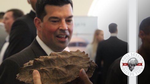 Ryan Day holds a reptilian creature in today's Skull Session.