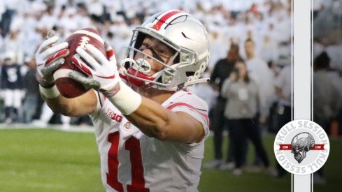 Austin Mack hauls in a pass in today's Skull Session.