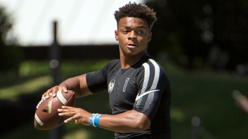 Justin Fields blew the competition away at The Opening.