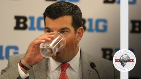 Ryan Day sips his water in today's skull session.