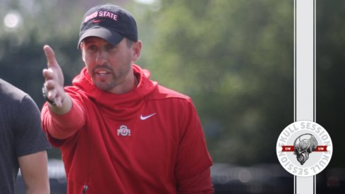 Brian Hartline is pointing towards something in today's skull session.