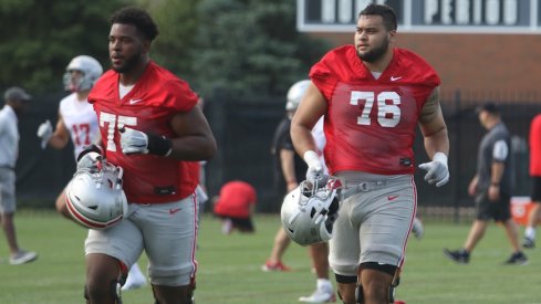 Thayer Munford and Branden Bowen were Ohio State's first-team offensive tackles on Tuesday.