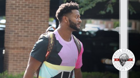K.J. Hill is looking like the fresh prince in today's skull session.