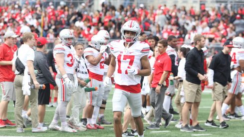 Chris Olave in the Spring Game