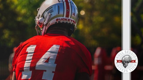 K.J. Hill is ready to catch some balls in today's skull session.